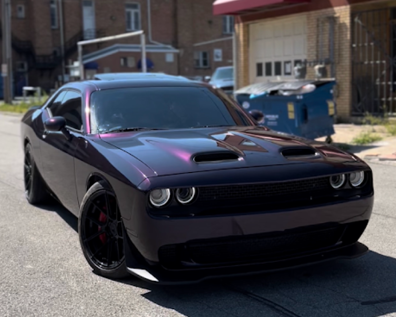 Hellcat purple sparkle wrap customs by ali